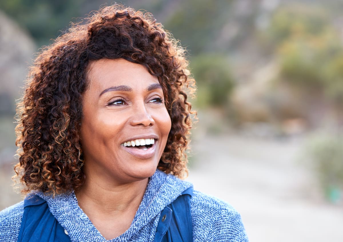 happy confident senior woman